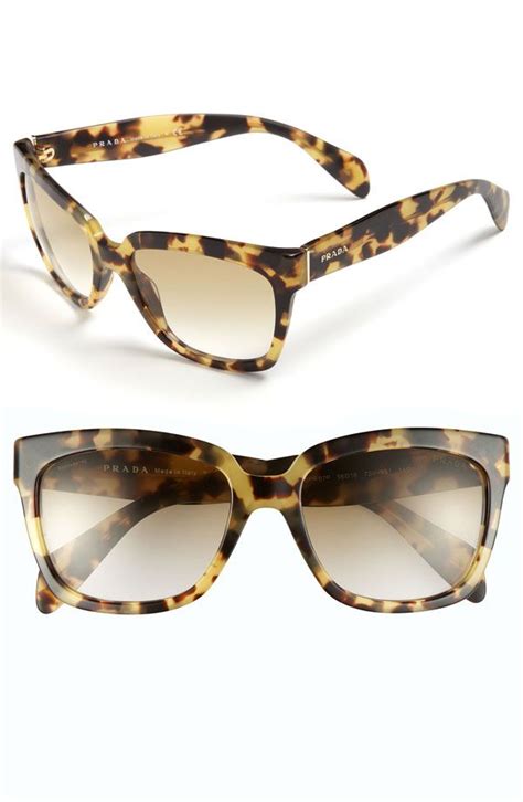 Prada Designer Black/Light Tortoise Sunglasses .